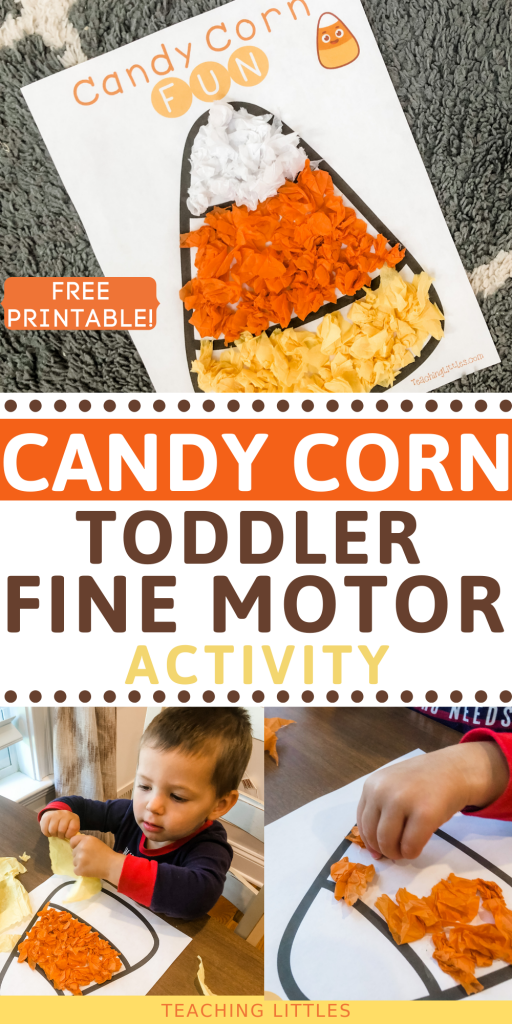 This simple fall fine motor activity will get your toddler or preschooler using their hands, and learning new fall colors & objects