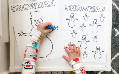 Winter Fine Motor and Coloring Sheets for Toddlers – Free Printable