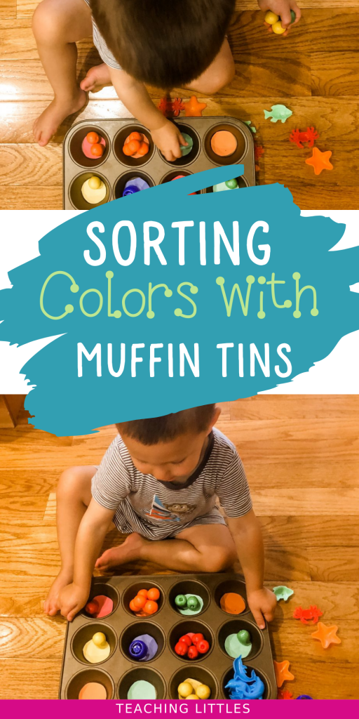 Sorting colors is a quick and simple activity to do with your toddler- they will have so much fun, they will not even notice how much learning is going on! This is an easy activity for toddlers and preschoolers to learn colors and learn how to match and sort colors. 