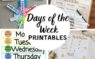 16 Days of the Week Printables for Preschoolers and Kindergarteners