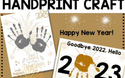 New Year’s Day Handprint Craft- Free Printable