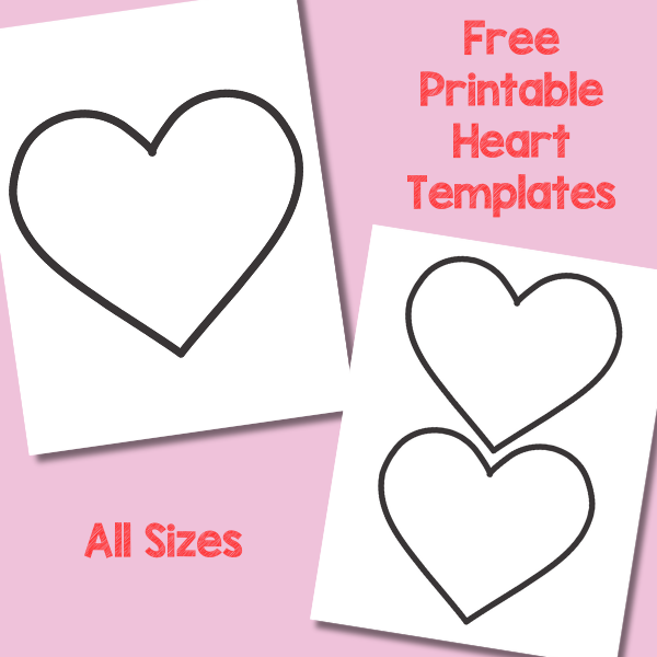 I made these free printable heart cut out pattern templates to make your job easier when creating Valentine cards or coloring pages.