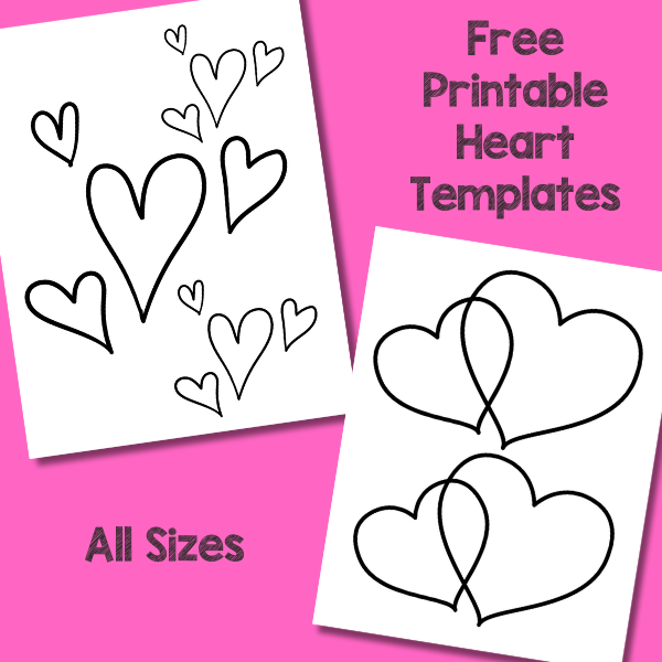 I made these free printable heart cut out pattern templates to make your job easier when creating Valentine cards or coloring pages.